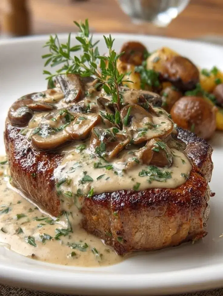 Fillet De Viande Au Champignon